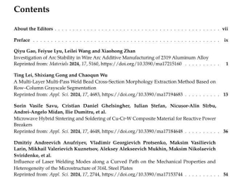 Welding and Joining Processes of Metallic Materials
