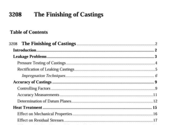 The Finishing of Castings