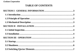 Ejector Installation, Operation, Maintenance and Manual
