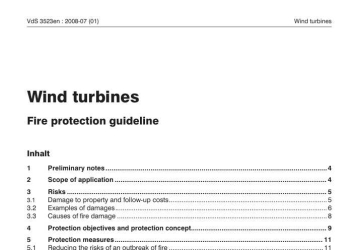 Wind turbines Fire protection guideline