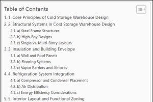 Cold Storage Warehouse Design ：Principles, Structures, and Modern Solutions