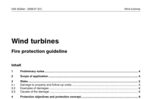 Wind turbines Fire protection guideline