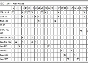 バルブ基本仕様の比較（日本和海外）