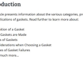 Types and Considerations for Gaskets