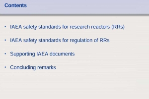 Safety Standards for Regulation of Research Reactors - IAEA