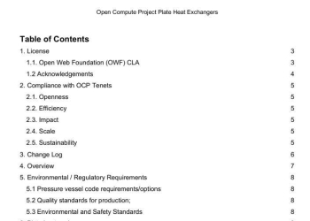 OCP Base Specification Plate heat Exchangers 2025