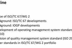 Management system standards for oil and gas industry
