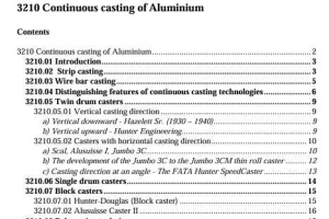Continuous casting of aluminium