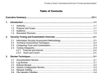 Technical Guide to Information Security Testing and Assessment