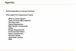 Introduction to Clean Agent Fire Suppression Systems