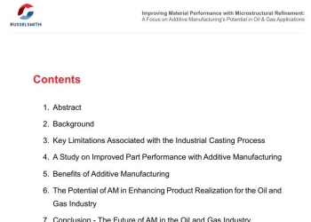 A Focus on Additive Manufacturing's Potential in Oil & Gas Applications