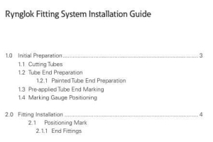 Rynglok Fitting System Installation Guide