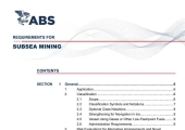 ABS Requirements for Subsea Mining 2025
