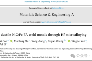 博士生朱艳丽揭示了Hf微合金化对NiCrFe-7A熔覆金属微观组织和力学性能的影响