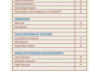 INSTALLATION, OPERATION, MAINTENANCE & TROUBLESHOOTING OF EJECTOR SYSTEMS