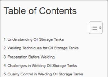 Welding Oil Storage Tanks