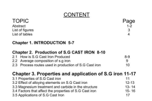 HEAT TREATMENT OF S.G CAST IRON AND ITS EFFECTS