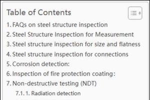 Steel Structure Inspection