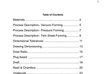 THERMOFORMING DESIGN GUIDELINES