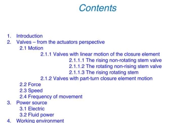 VALVE ACTUATORS
