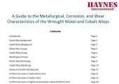 锻造镍和钴合金的冶金、腐蚀及耐磨特性指南