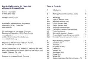 Practical Guidelines for the Fabrication of Austenitic Stainless Steels