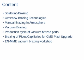 Brazing and Vacuum Brazing
