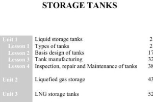 STORAGE TANKS Basis design of tanks