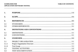 GUIDELINES FOR APPLICATION SOFTWARE TESTING