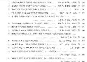 超(超)临界锅炉用钢及焊接技术协作网第三次论坛大会论文集