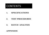 SPECIFICATIONS AND CONTROL TESTS ON THE FINISHED PRODUCT