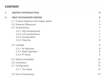 HEATEX  PLATE HEAT EXCHANGERS TECHNICAL INFORMATION