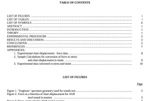 MECHANICAL PROPERTIES OF 1018 STEEL IN TENSION