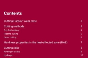 Cutting recommendations for Hardox wear plate