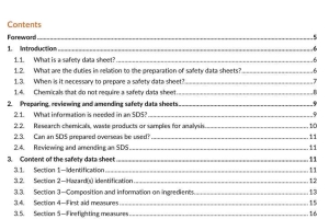 Preparation of safety data sheets for hazardous chemicals Code of Practice