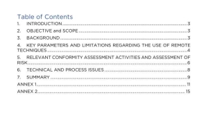 Publication Remote Activities of Conformity Assessment