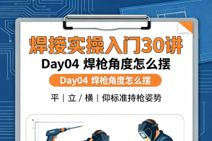 焊枪角度怎么摆？平/立/横/仰标准持枪姿势