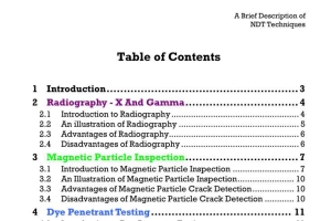 A Brief Description of NDT Techniques