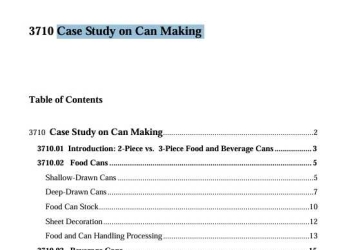 Case Study on Can Making