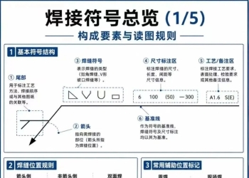 焊缝常用符号示意图