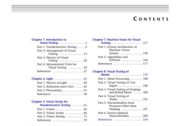 NONDESTRUCTIVE TESTING HANDBOOK Third Edition Volume 9 Visual Testing
