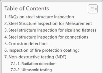 Steel Structure Inspection