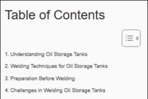 Welding Oil Storage Tanks