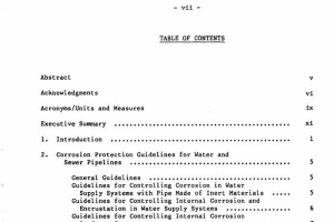 Corrosion Protection of Pipelines Conveying Water and Wastewater