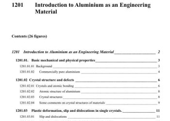 Introduction to Aluminium as an Engineering Material