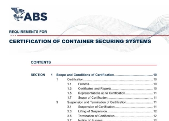 ABS Requirements for Certification of Container Securing Systems 2026