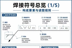 焊缝常用符号示意图
