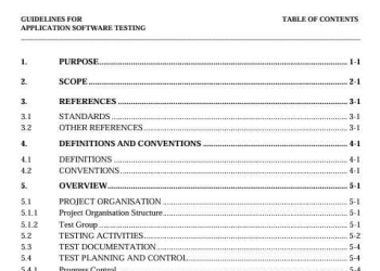 GUIDELINES FOR APPLICATION SOFTWARE TESTING
