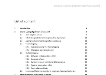 Degradation of Polymeric Components in Nuclear Power Applications