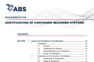 ABS Requirements for Certification of Container Securing Systems 2026
